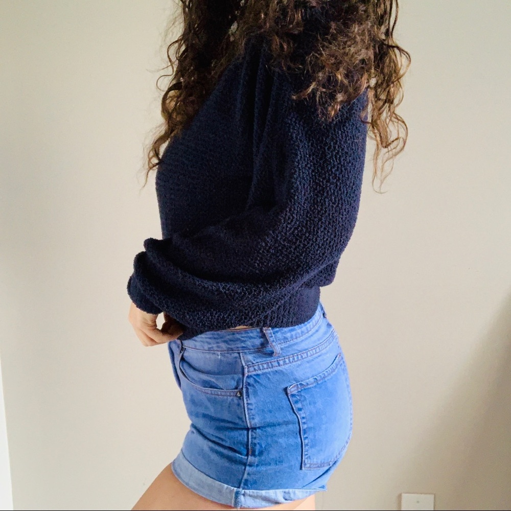 LA HEARTS NAVY MESH PULLOVER - Picture 3 of 5